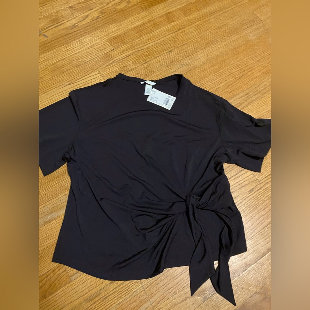 NWT H&M TIE-DETAIL TOP size XL - Picture 2 of 7